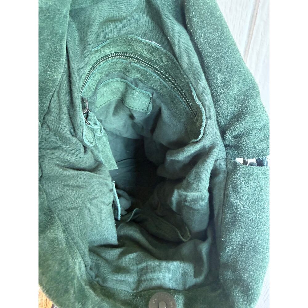 Free People Scout Slouchy Crossbody Bag, Green Suede - Picture 8 of 8
